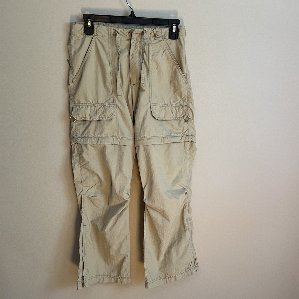 REI Kids 12/14 Convertible Hiking Pant M Khaki Zip Off Trail Cargo Outdoor SPF30